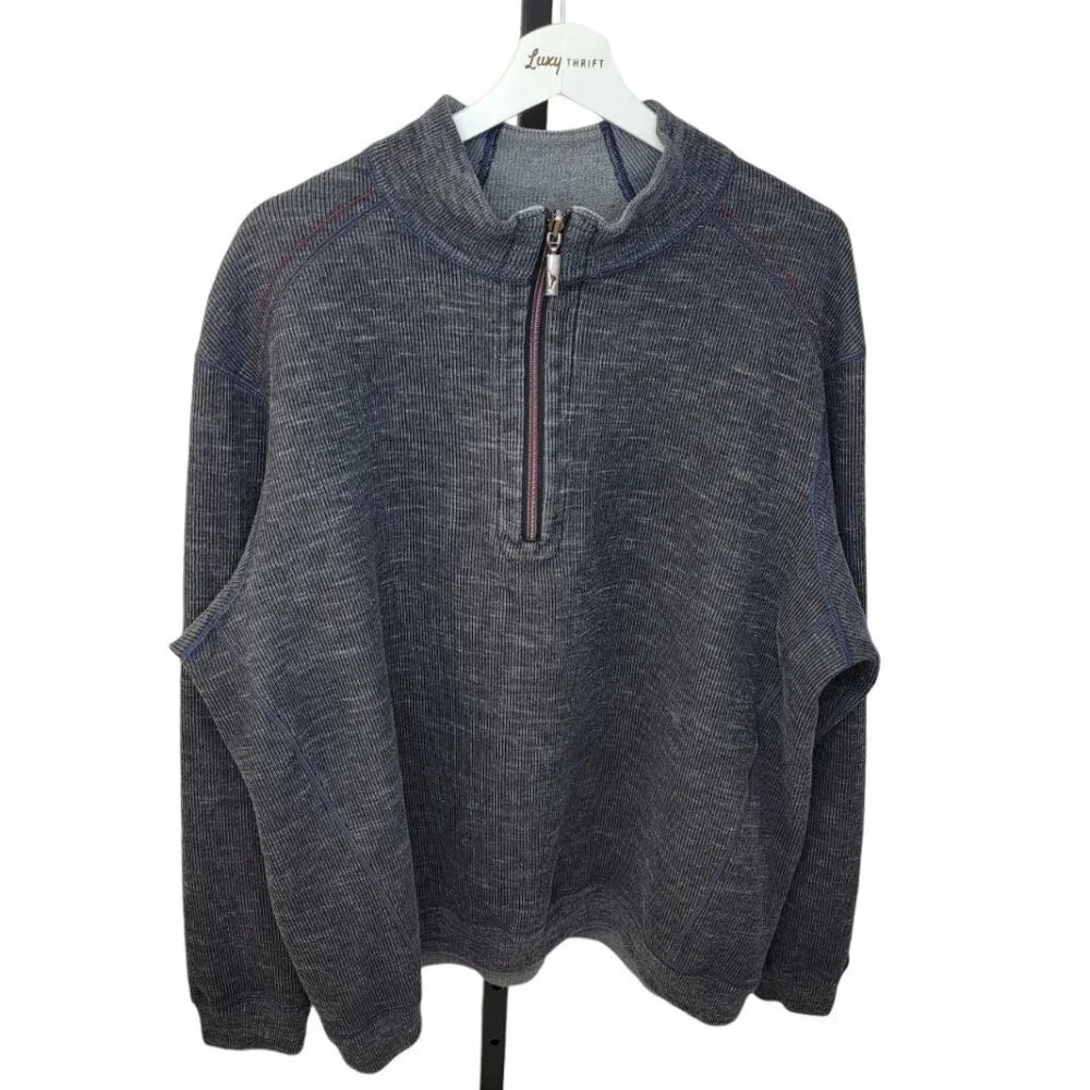 Tommy Bahama Reversible Men's Half Zip Sweater